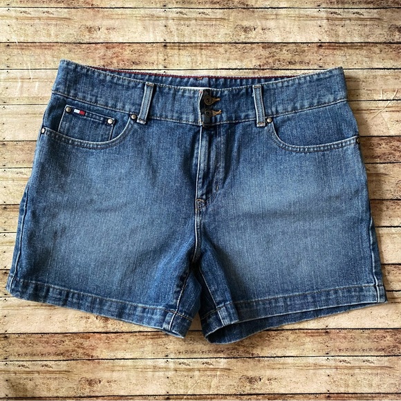 Tommy Hilfiger Blue Denim Jean Shorts Size 12 - Picture 1 of 5